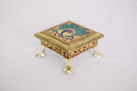 Red Velvet Square Thaali Cover